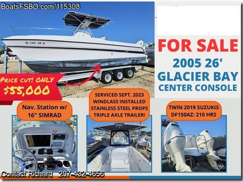 26'  2005 Glacier Bay Center Console BoatsFSBOgo
